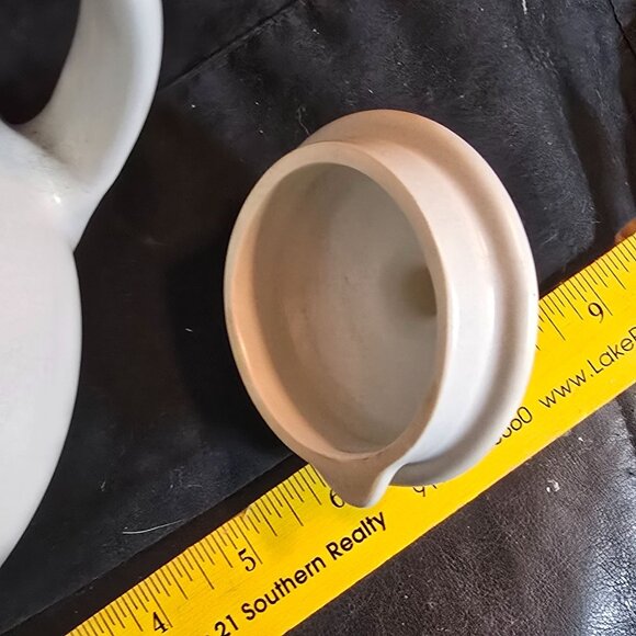 Vitreous Stoneware Tea Pot With Lid & Blue Floral Design - Picture 4 of 8